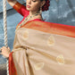 Classic Silk Cream Weaving Saree