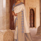 Contemporary Silk Cream Weaving Saree