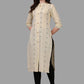 Casual Kurti Cotton Cream Weaving Kurtis