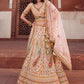 Lehenga Choli Silk Cream Embroidered Lehenga Choli