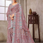 Designer Crepe Silk Pink Digital Print Saree