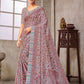 Designer Crepe Silk Pink Digital Print Saree