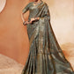 Classic Crepe Silk Grey Digital Print Saree