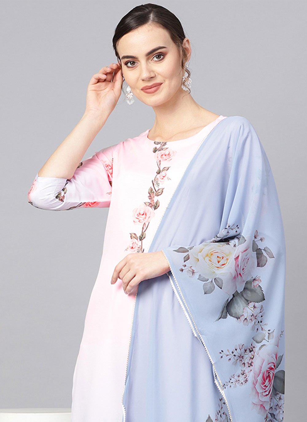 Salwar Suit Crepe Silk Multi Colour Digital Print Salwar Kameez