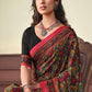 Classic Crepe Silk Green Print Saree