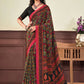 Classic Crepe Silk Green Print Saree