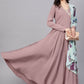 Floor Lenght Salwar Suit Crepe Silk Mauve Lace Gown