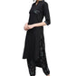 Designer Kurti Crepe Silk Black Print Kurtis