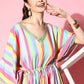 Casual Kurti Crepe Silk Multi Colour Strips Print Kurtis