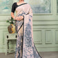 Classic Crepe Silk Peach Print Saree