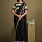 Trendy Saree Crepe Silk Black Embroidered Saree