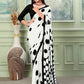 Contemporary Crepe Silk White Print Saree
