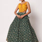 A Line Lehenga Art Silk Crush Green Embroidered Lehenga Choli