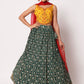 A Line Lehenga Art Silk Crush Green Embroidered Lehenga Choli