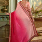 Trendy Saree Chinon Crush Hot Pink Pink Embroidered Saree