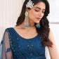 A Line Lehenga Net Teal Dori Work Lehenga Choli