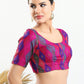 Designer Blouse Jacquard Multi Colour Print Blouse