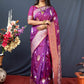 Contemporary Banarasi Silk Purple Weaving Saree