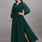 Designer Gown Georgette Green Plain Gown