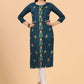 Designer Kurti Cotton Rama Embroidered Kurtis