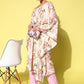 Designer Kurti Crepe Silk Multi Colour Floral Patch Kurtis
