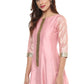 Designer Kurti Poly Silk Pink Plain Kurtis