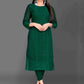 Designer Kurti Chiffon Georgette Green Embroidered Kurtis