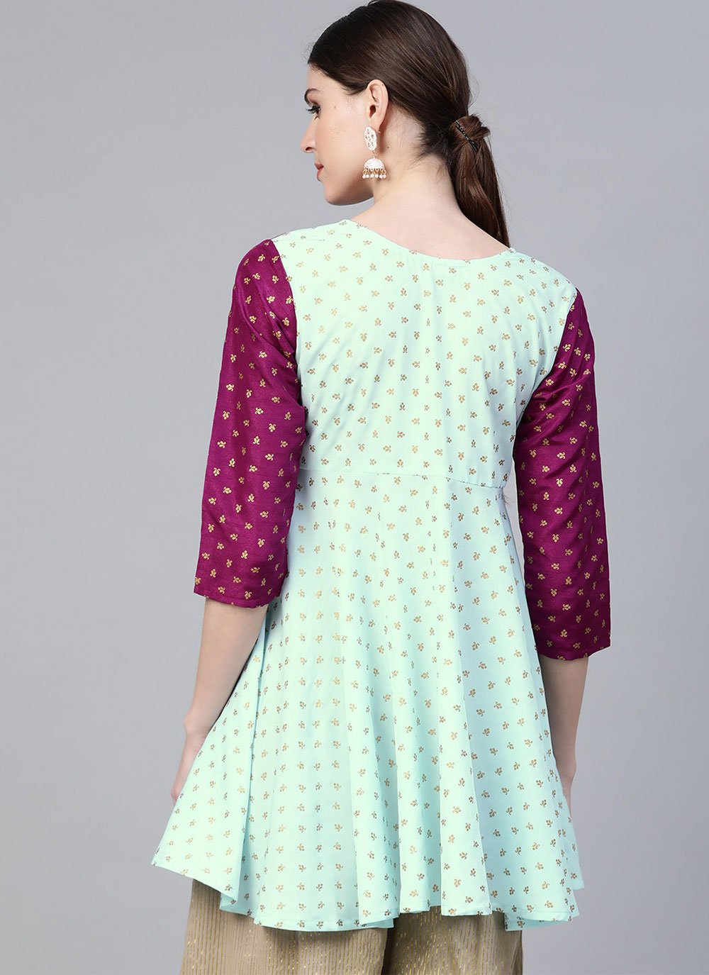 Designer Kurti Faux Crepe Multi Colour Print Kurtis