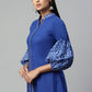 Designer Kurti Cotton Blue Print Kurtis