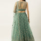 Lehenga Choli Net Sea Green Embroidered Lehenga Choli