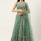 Lehenga Choli Net Sea Green Embroidered Lehenga Choli