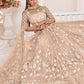 Lehenga Choli Net Beige Embroidered Lehenga Choli