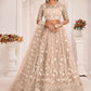 Lehenga Choli Net Beige Embroidered Lehenga Choli