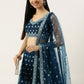 Lehenga Choli Net Blue Embroidered Lehenga Choli