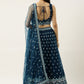 Lehenga Choli Net Blue Embroidered Lehenga Choli