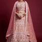 Lehenga Choli Georgette Pink Dori Work Lehenga Choli