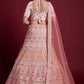 Lehenga Choli Georgette Pink Dori Work Lehenga Choli