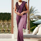 Designer Imported Purple Patch Border Saree