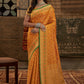 Designer Silk Orange Weaving Saree