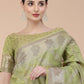 Designer Organza Green Patch Border Saree