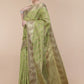 Designer Organza Green Patch Border Saree