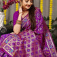 Designer Banarasi Silk Purple Jacquard Work Saree