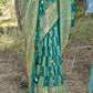 Traditional Saree Banarasi Silk Firozi Weaving Saree