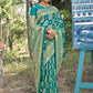 Traditional Saree Banarasi Silk Firozi Weaving Saree