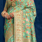 Traditional Saree Silk Green Kashmiri Saree