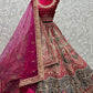 A Line Lehenga Velvet Rani Diamond Lehenga Choli