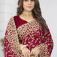 Classic Georgette Maroon Diamond Saree