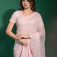 Classic Georgette Pink Diamond Saree