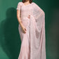 Classic Georgette Pink Diamond Saree