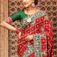 Contemporary Silk Red Diamond Saree